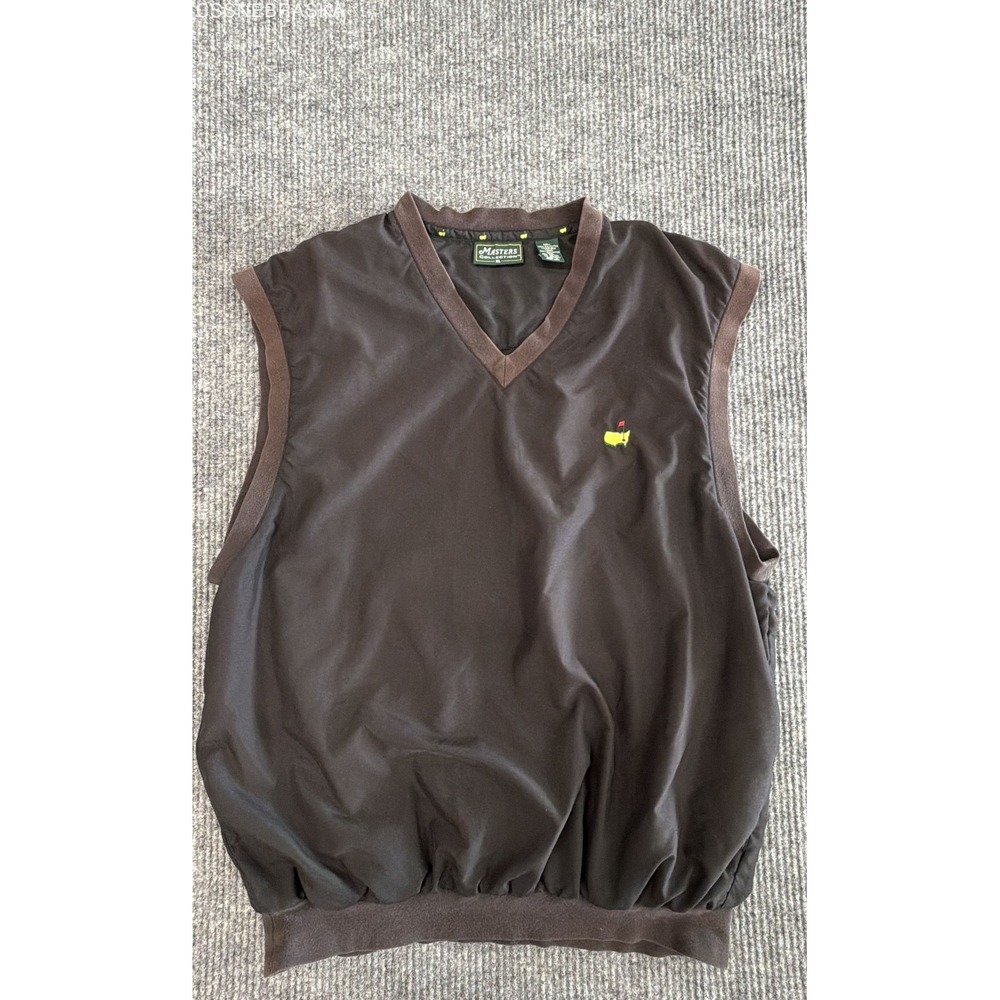 Vintage Masters Collection Augusta National Golf V-Neck Microfiber Vest Sz XL